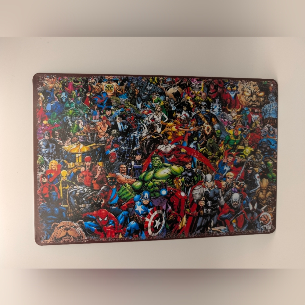 Marvel Universe Metal Sign 8"×12" Brand New Hulk Captain America Spiderman Thor